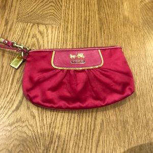 Coach pink wristlet